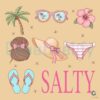 Salty Girl Summer Beach Stuff PNG