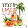 Sippin Tequila Lime Sunshine Funny Summer PNG