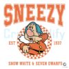 Sneezy Disney Snow White and 7 Dwarfs Est 1937 SVG