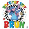 Stitch Rock the Test Bruh Checkered PNG Design