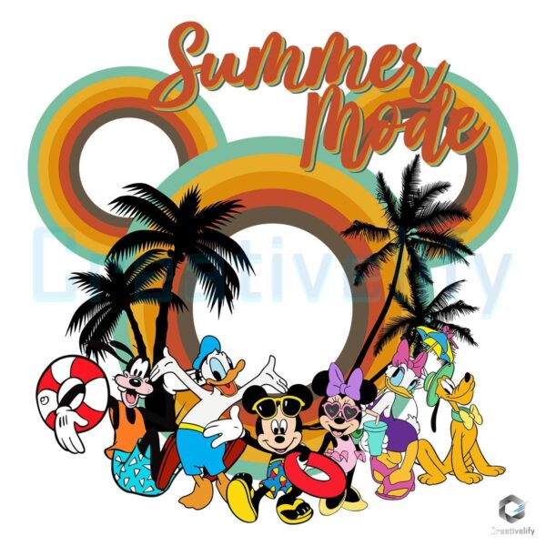 Summer Fun with Mickey Mouse Friends SVG Design