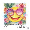 Summer Vibes Smiley Sunglasses Tropical Beach PNG