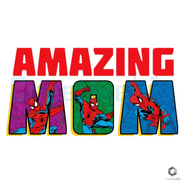 Super Mom Meets SpiderMan Marvel Mothers Day PNG