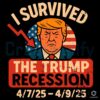 Survived the Trump Recession AntiTrump Political SVG