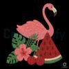 Tropical Flamingo Watermelon Cherry Hibiscus PNG