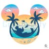 Tropical Retro Mickey Summer Vibes Beach PNG Design