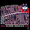 UConn Huskies 2025 National Champions SVG Design