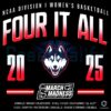 UConn Huskies Four It All 2025 PNG Design