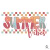 Vintage Checkered Summer Vibes PNG Design