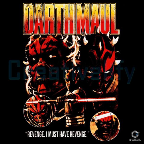 Vintage Darth Maul 90s Revenge PNG A MustHave for Star Wars Fans