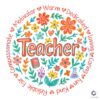Warm Dedicated Teacher Quote Floral PNG Inspiration