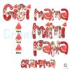 Watermelon Mama Gigi Custom Name PNG Bundle