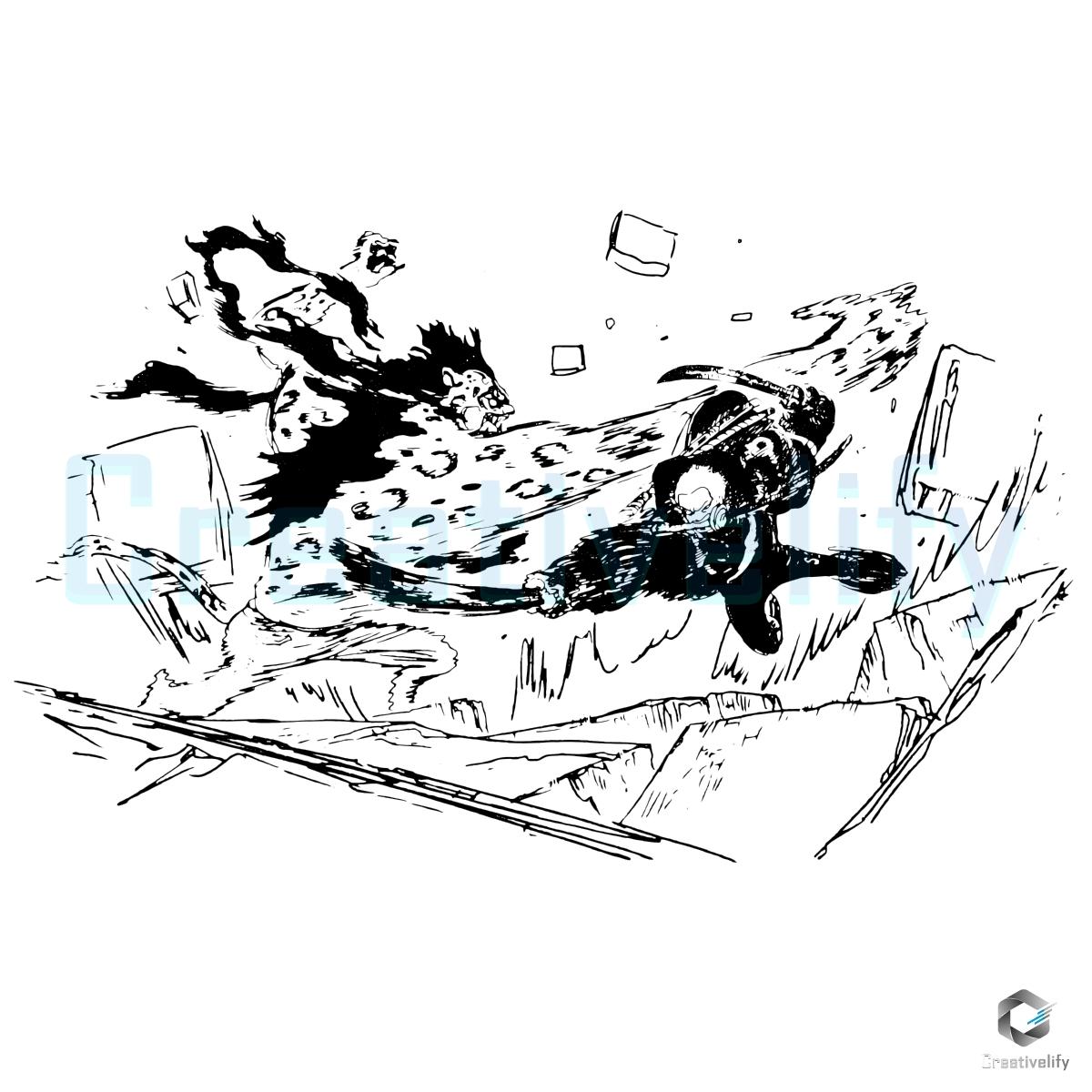 Zoro vs Lucci Showdown One Piece 1111 PNG Download Zoro vs Lucci Showdown One Piece 1111 PNG Download