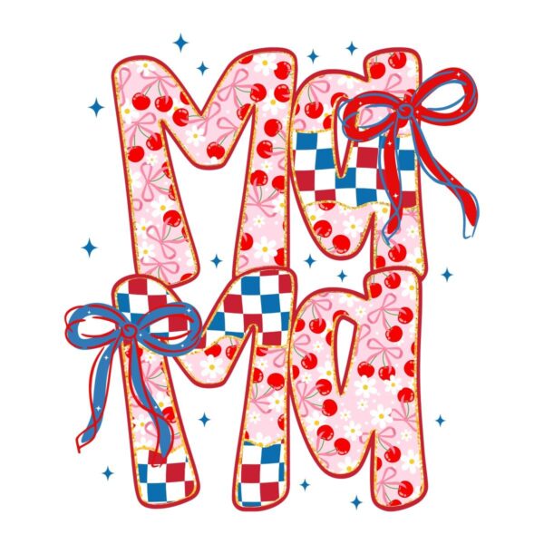 4Th Of July Mama American Coquette Usa PNG