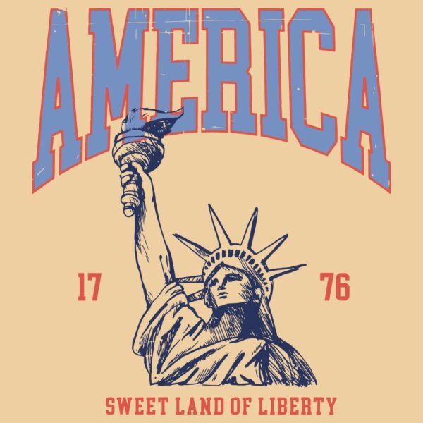 America Sweet Land Of Liberty Statue Of Liberty 1776 SVG
