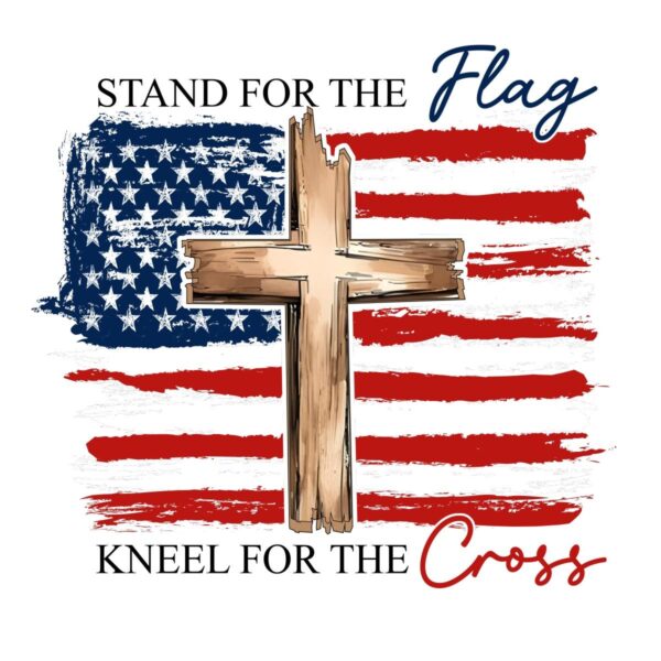 American Flag Cross Christian Freedom PNG