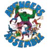 Avengers Assemble Retro Comic Style PNG