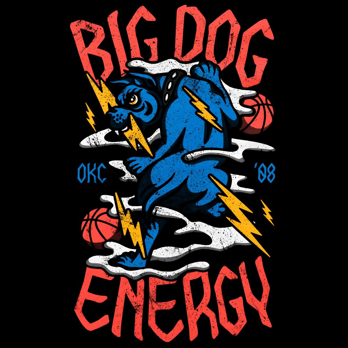 Big Dog Energy Okc Lightning Bulldog Basketball PNG
