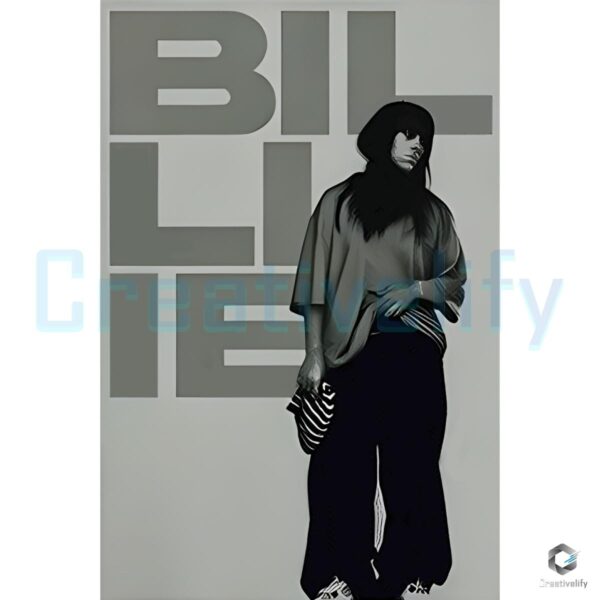 Billie Eilish Music Poster PNG Instant Digital Download