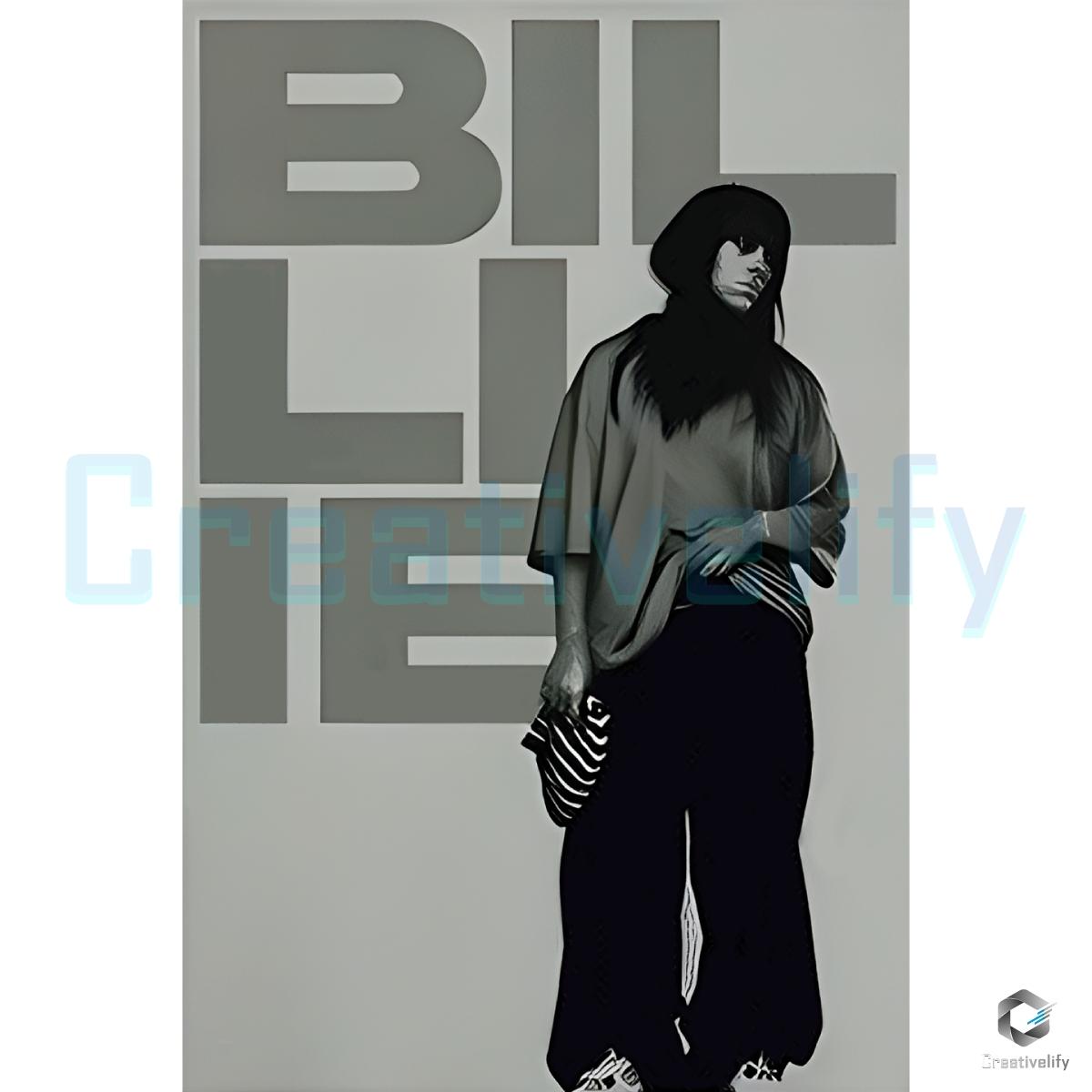 Billie Eilish Music Poster PNG Instant Digital Download