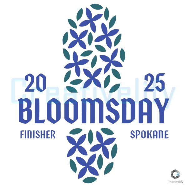 Bloomsday 2025 Finisher SVG Spokane Design Instant Download