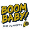 Boom Baby 2025 Playoffs Indiana Pacers Logo SVG