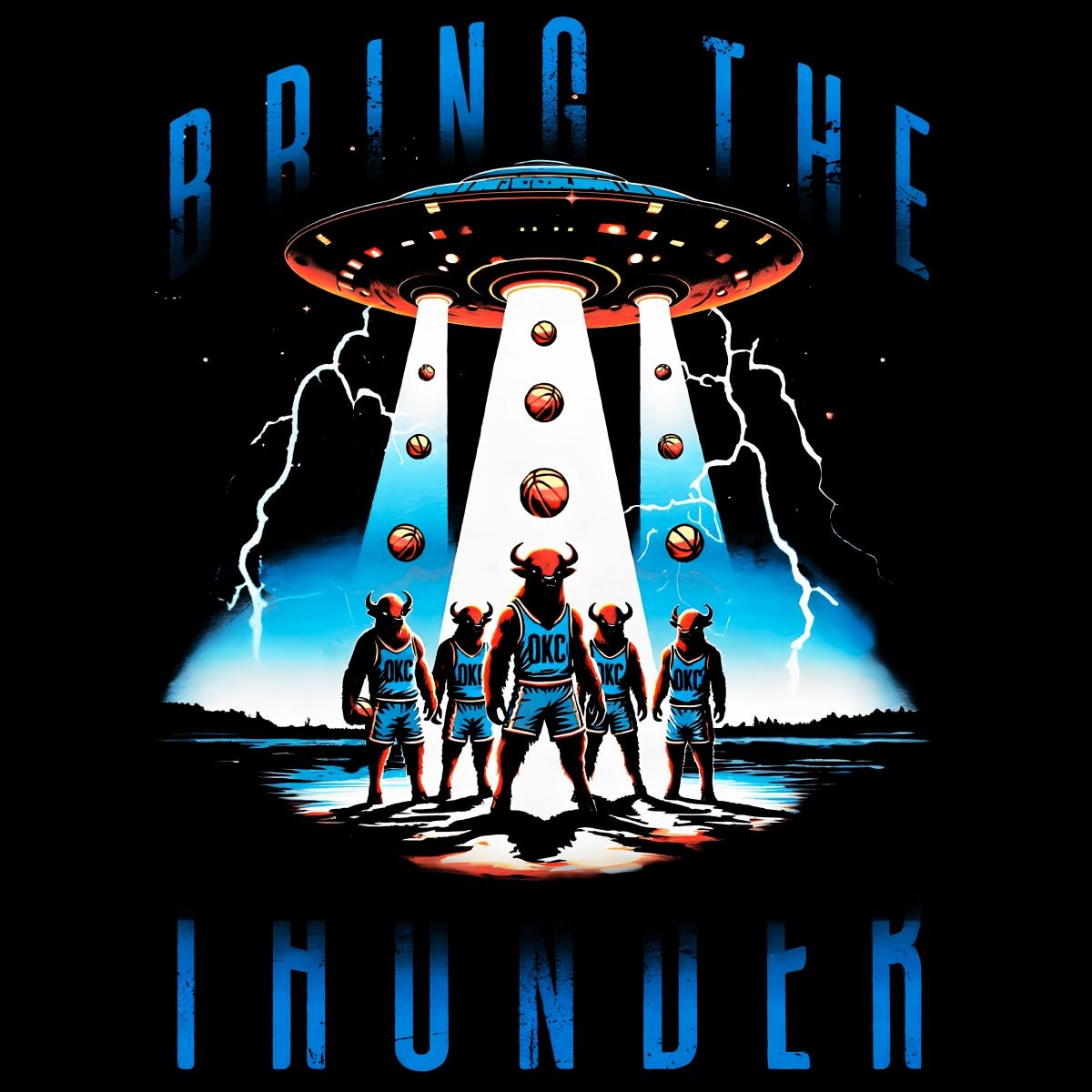 Bring The Thunder Ufo Okc Basketball PNG Bring The Thunder Ufo Okc Basketball PNG
