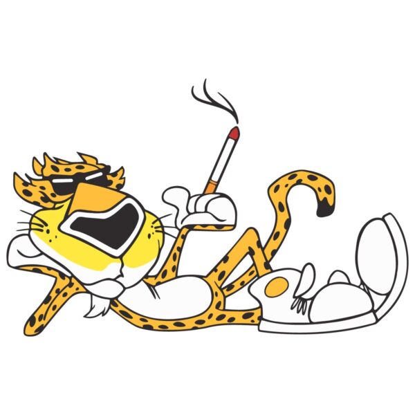 Cheetah Cigarette Cool Retro Mascot Graphic Illustration SVG