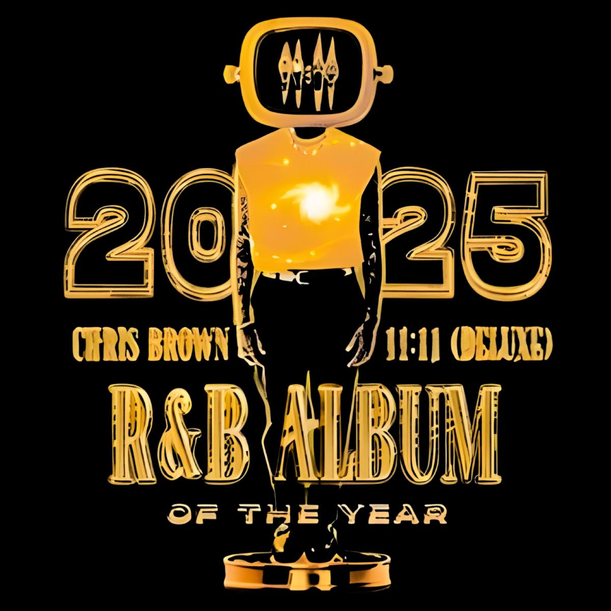 Chris Brown R&B Album Of The Year Statue 2025 PNG