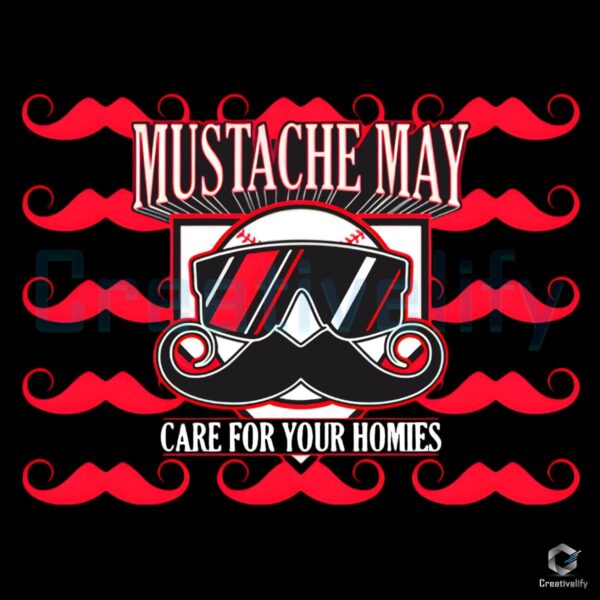 Cincinnati Mustache May 2025 SVG Support Your Homies