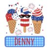 Custom Name 4Th Of July Boys Patriotic Ice Cream PNG