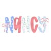 Custom Name Coquette Patriotic Lace Cottagecore PNG