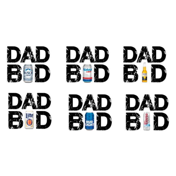 Dad Bod Beer Busch Light Miller Lite Bud Light PNG Bundle