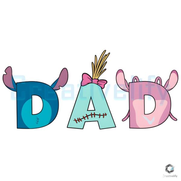 Disney Fathers Day PNG Angel Stitch Tribute for Dad