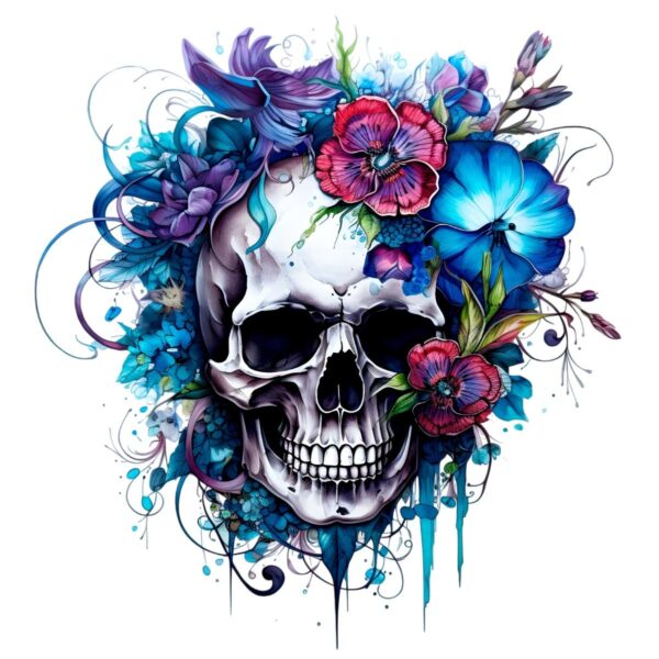 Floral Skull Mom PNG Sublimation Digital Download