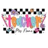 Floral Teacher Name Custom PNG Design