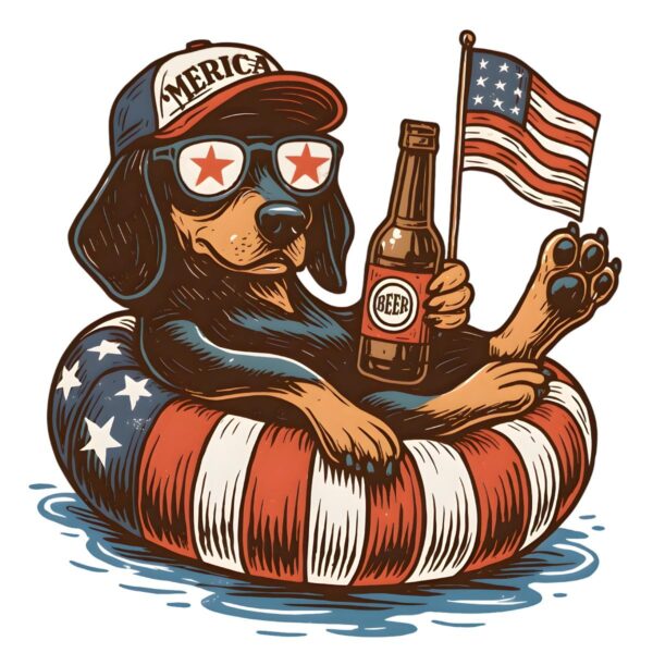 Funny 4Th Of July Dachshund Dog Patriotic PNG