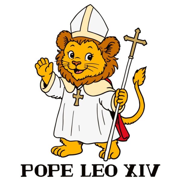 Funny Pope Leo Xiv Lion Christian SVG