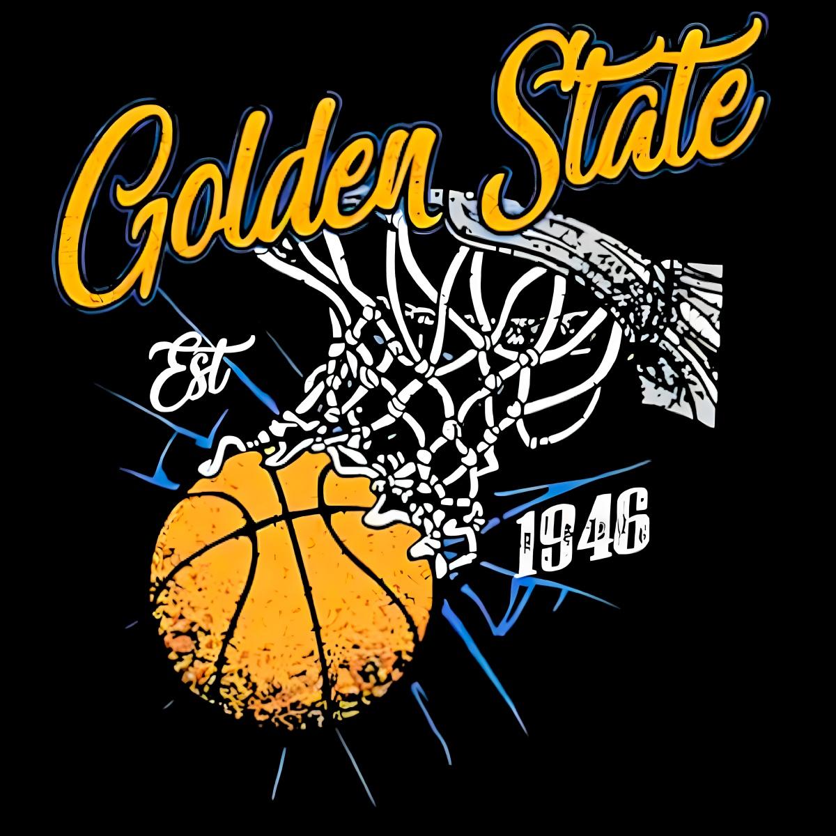 Golden State Basketball Vintage Est 1946 Retro PNG Golden State Basketball Vintage Est 1946 Retro PNG