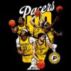 Indiana Pacers Starting Five Basketball Team Illustration PNG