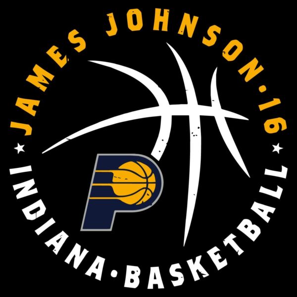 James Johnson Indiana Pacers Basketball Player Ball SVG