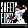 Kiké Hernández Safety First Dodgers PNG Design