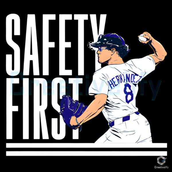 Kiké Hernández Safety First Dodgers PNG Design