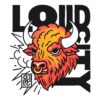 Loud City Bison Okc Basketball Mascot Head PNG