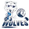 Minnesota Timberwolves Mascot Riding Motorbike PNG