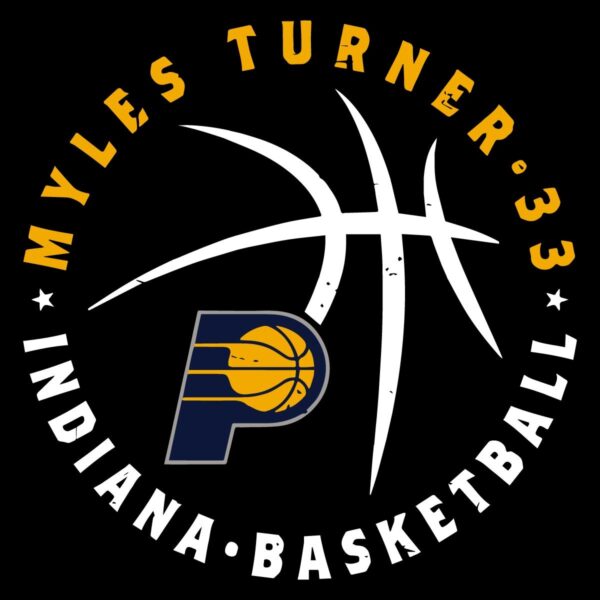 Myles Turner Indiana Pacers Basketball Player Ball SVG