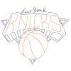 New York Knicks Maison Labiche Le Patureau Basketball Logo Line Art SVG
