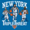 New York Knicks Triple Threat Hart Brunson Bridges Basketball PNG