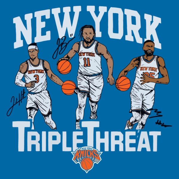 New York Knicks Triple Threat Hart Brunson Bridges Basketball PNG