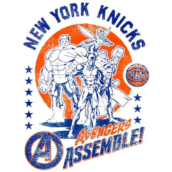 New York Knicks Youth Nba X Marvel Avengers Squad PNG